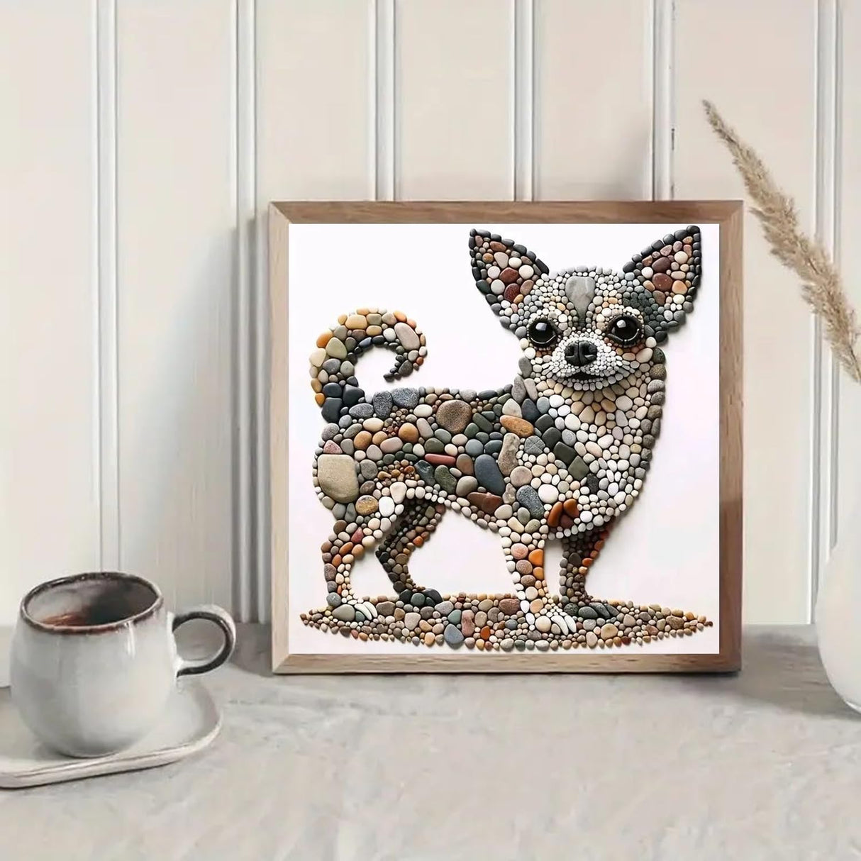 ZHUDENGXJL Diamond Art Kits for Adults Beginners, Animal 5D Diamond Painting Kits for Stone Dog,DIY Full Round Drill Gem Art with Paint by Diamonds for Adults Home Wall Decor 12 X 12inch ZHUDENGXJL