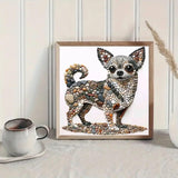 ZHUDENGXJL Diamond Art Kits for Adults Beginners, Animal 5D Diamond Painting Kits for Stone Dog,DIY Full Round Drill Gem Art with Paint by Diamonds for Adults Home Wall Decor 12 X 12inch ZHUDENGXJL