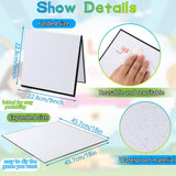Zhanmai 4 Pcs Folding Blank Game Board, 18" x 18" DIY Create Make Your Own Game Board, Blank Quad Fold Dry Erase Battle for Family School Classroom DIY Activities Zhanmai