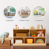 5-Section Wooden Storage Cabinet by OOOK for Kids' Books and Toys OOOK