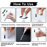 Artsunlvy White Paint Pens marking pens Permanent Markers - 2 Pack Oil Based Waterproof Markers for Tire, Rubber,Wood, Rocks, Metal, Canvas,Plastic, Dark Surface,Craft office Supplies,Medium Point Artsunlvy