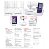 Janome Horizon Memory Craft 9850 Embroidery and Sewing Machine Janome