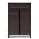 Baxton Studio Glidden 1- Drawer Shoe Storage Cabinet, Dark Brown (91-4518-HiT) Baxton Studio