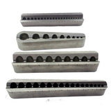 Big Gator Tools BGT V-4 Pack V-Drill Guide SAE + Number Hole Sizes 4pc Kit Big Gator Tools