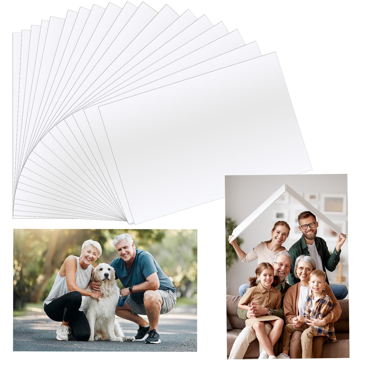 Therwen 30 Pcs Sublimation Metal Blanks Sublimation Sign Blanks Sublimation Blanks Aluminum Sheet Photo Blanks White Sublimation Panel Wall Aluminum Plate for DIY Printing Wall Decor(8 x 10 Inch)