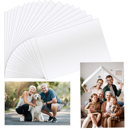 Therwen 30 Pcs Sublimation Metal Blanks Sublimation Sign Blanks Sublimation Blanks Aluminum Sheet Photo Blanks White Sublimation Panel Wall Aluminum Plate for DIY Printing Wall Decor(8 x 10 Inch)