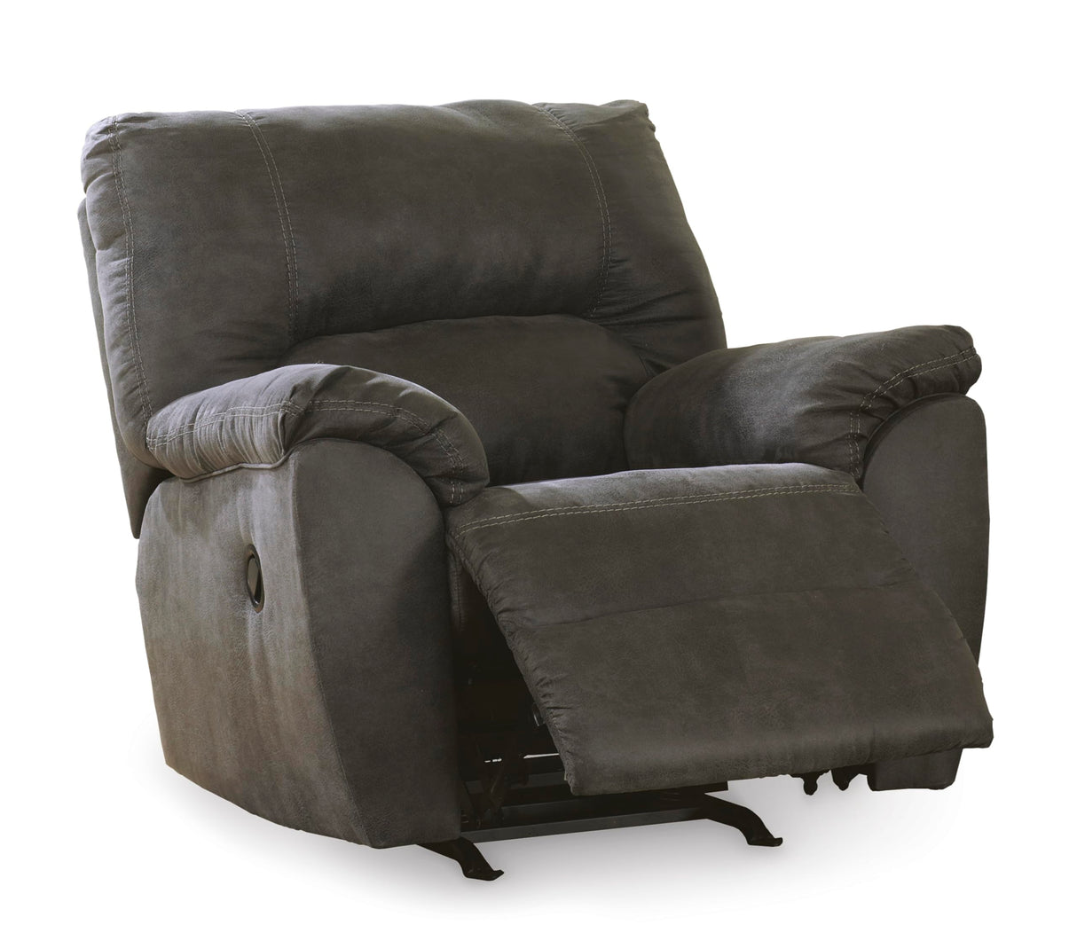 Signature Design by Ashley Tambo Faux Leather Manual Rocker Recliner, Gray Signature Design by Ashley