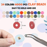 Lynnmos Clay Beads 8000 Pcs 2 Boxes Bracelet Making Kit - 24 Colors Polymer Clay Beads for Bracelet Making Set - Heishi Disc Beads for Jewelry Making kit with Charms and Gift Pack for Girls Lynnmos