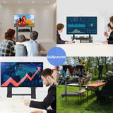 Hellsehen Mobile TV Stand,Rolling TVs Cart on Wheels Height Adjustable Heavy-Duty Floor Stand Base for 32-75 Inch LCD LED OLED Flat Panel Screens Smartboard Movable Holds up to 100lbs with Shelf Hellsehen