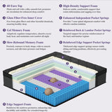 BEDingly King Size Mattress, 14 Inch Luxury Hybrid King Mattress in a Box, Medium Firm Mattresses with Cooling Gel Memory Foam & Pocket Springs, Double Additional Support, 365-Night Trial BEDingly