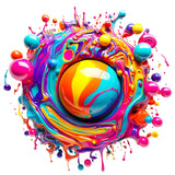 Bgraamiens Puzzle-Paint Splashes-1000 Pieces Gradient Colorful Impossible Puzzle for Adult,Hard Challenge Puzzle for Adult Bgraamiens