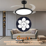 BAYSQUIRREL Slim Retractable Ceiling Fan with Lights and Remote/APP Control,6 Speed Dimmable Reversible Memory Ceiling Fan,42 inch Modern Silent Smart Ceiling Fans for Bedroom Living Room Dinning Room BAYSQUIRREL