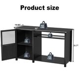 55-75 Gallon Fish Tank Stand，Aquarium Stand with Cabinet Storage and Heavy Duty Metal Frame,52" L*19.68" W Tabletop,1100LBS Capacity GDLF