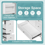 Harper & Bright Designs 30" Bathroom Vanity with Sink, Free Standing Single Basin Vanity Set with One Door and Three Drawers, Solid Wood Bathroom Cabinet with Ceramic Basin for Bathroom, White Harper & Bright Designs