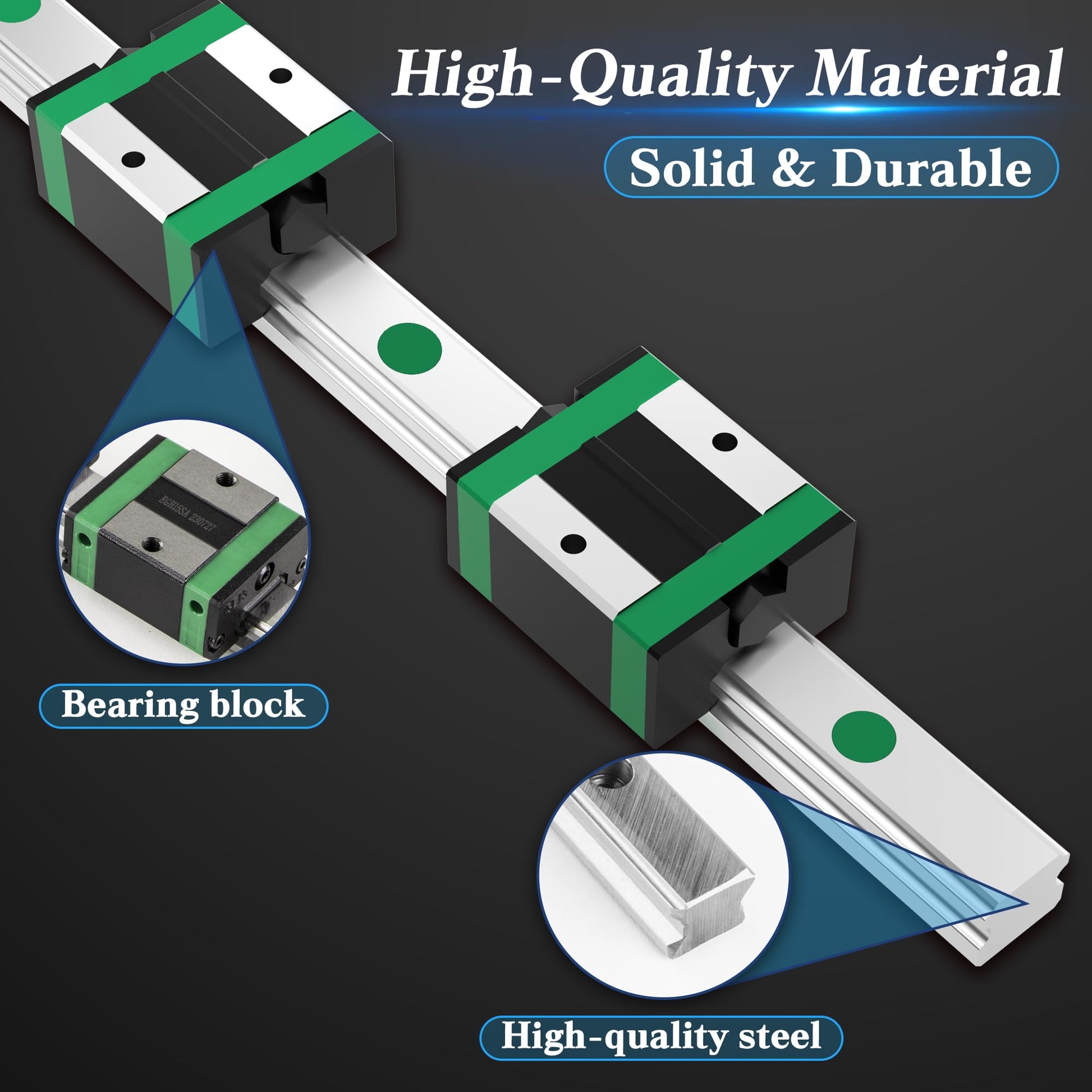 FoxAlien X & Y axis Linear Rails Upgrade Kit for XE-PRO CNC Router Machine - WoodArtSupply