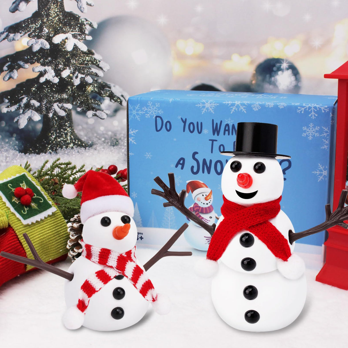 RINOLY Build a Snowman Kit,Christmas Crafts for Kids,Christmas Stocking Stuffers -3 Pack RINOLY