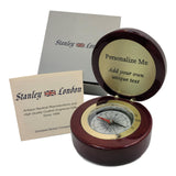 Engravable Executive Navigator Desk Compass in Luxurious Lacquered Piano Finish Case | Personalized Compass Gift Engraved with a Custom Message or Select from Pre-Engraved Plaques (Design My Own) Stanley London