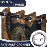Rustic Lodge Bear Door Curtains for Doorways, Bear Farmhouse Cabin Wooden Art Blackout Curtain for Kids Bedroom Closet, Grommet Thermal Insulated Privacy Door Drapes for Room Divider, 42"W x 80"L Yozeuoo
