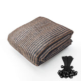 Shatex 90% Sun Shades for Patios 6X 10ft Shade Fabric Sun Shade Cloth Taped Edge with Grommets Sun-Block Mesh Shade for Pergola Cover Canopy Mocha, 12 Bungee Balls Shatex