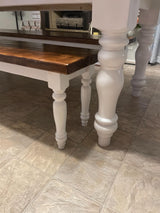 decorluxes Unfinished Farmhouse Table Legs Dining Table 3.7" X 29" Set of 4 DIY Coffee Table Rustic Turned Style Leg | Easy to Paint Any Color You Want (29 inch) decorluxes