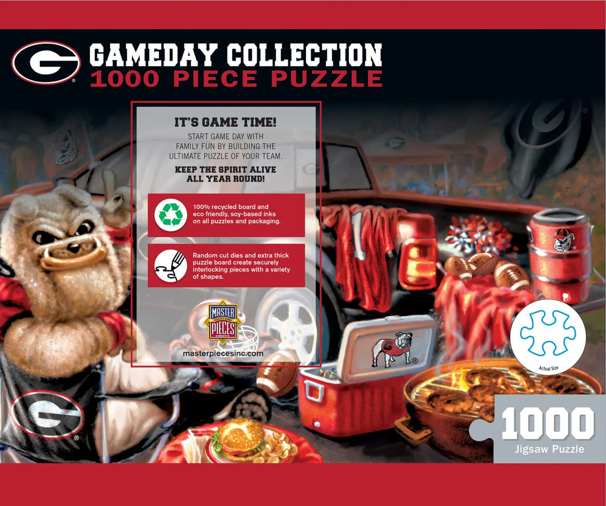 MasterPieces NCAA Gameday Puzzles Collection - Georgia NCAA Gameday Collection 1000 Piece Jigsaw Puzzle, 19.25" x 26.75" Masterpieces