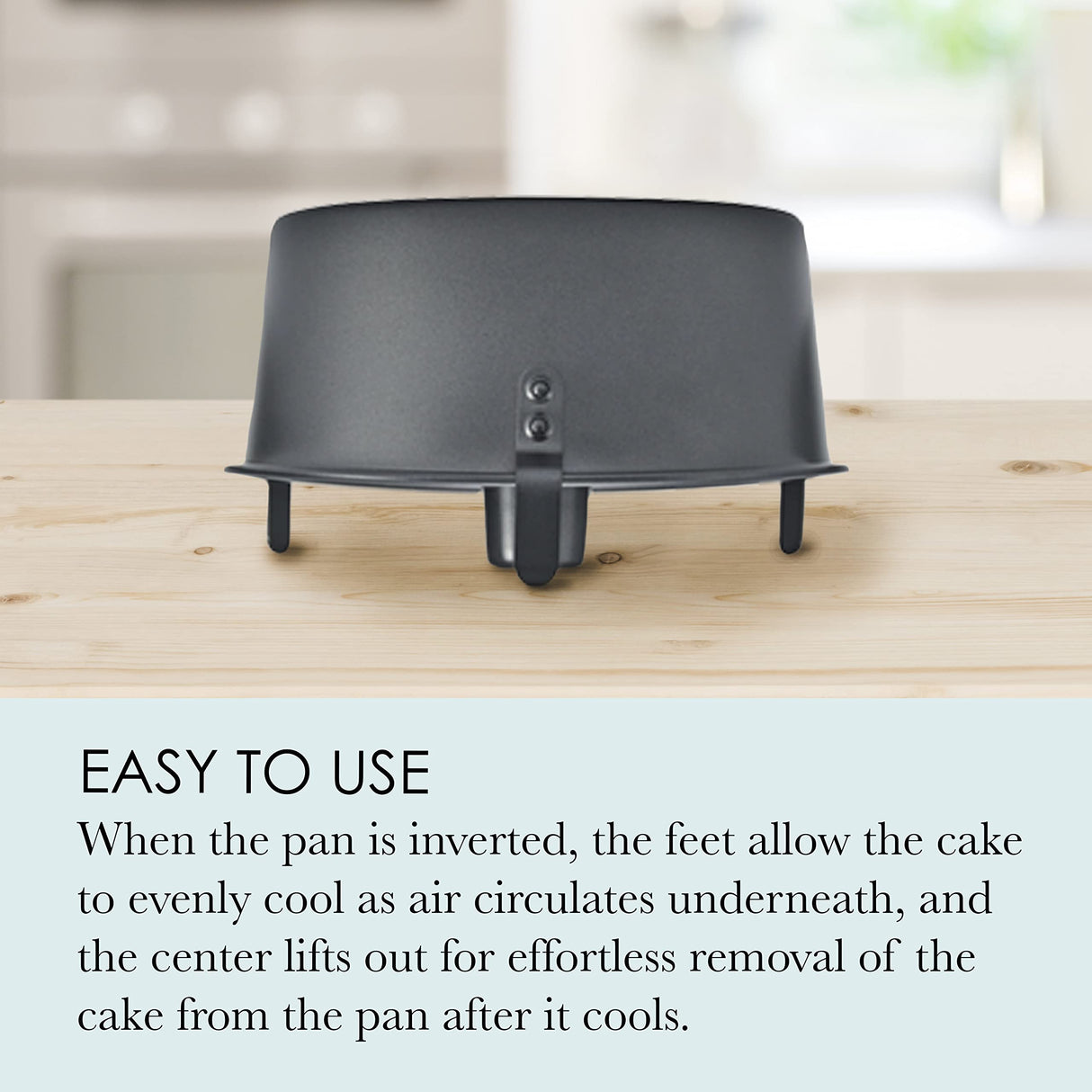 Chicago Metallic Professional 2-Piece 9.5-Inch Angel Food Cake Pan with Feet, 9.5 x 4 Chicago Metallic