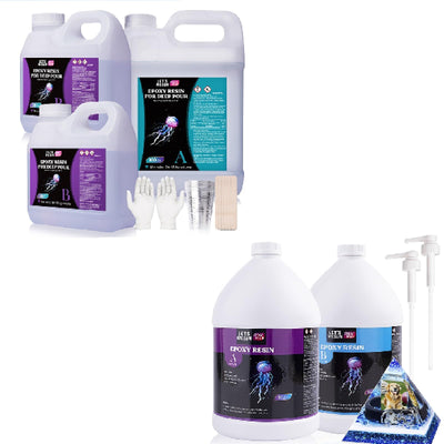 LET'S RESIN Epoxy Resin, 2 Gallon, Clear, Deep Pour Capability, 2-4 Inch, Easy To Use, Compatible with Wood, Metal, Plastic, Glass, More