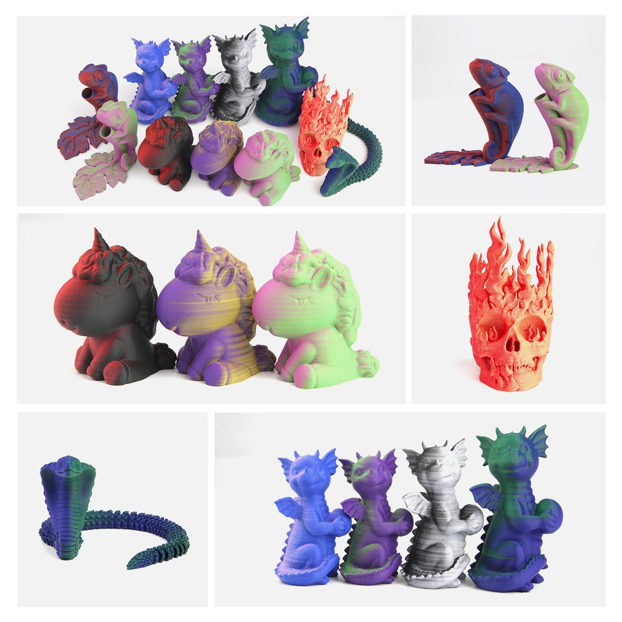 eSUN Dual Color Matte PLA Filament 1.75mm, Matte 3D Printer PLA Filament, 1KG Spool 3D Printing Filament for 5D Printers, Green Pink eSUN