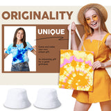 Geyoga 11pcs Sublimation Blanks Softstyle CVC T Shirts Tote Canvas Bags Bucket Hats Scrunchies Drawstring Bags Backpacks Socks Tie Dye Embroidery Kit Geyoga