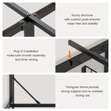 VIAGDO Wooden Bed Frame Queen Size with Bookcase Headboard and Sliding Barn Door, Farmhouse Queen Bed Frame with Charging Station, LED Lights and 4 Storage Drawers, No Box Spring Needed, White VIAGDO