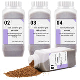 Nuanchu 8.8 Pounds Walnut Shell Media Rock Tumbler Grit and Polish Refill Kit, Tumbling Grit Media and Polish Refill Kit Rock Polish Supplies & Accessories for Rock Brass and Metal Cleaning Polishing Nuanchu