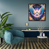 MOMDEDP 5D Angel Diamond Painting Kits for Adults, Angel Wings Flowers Diamond Art Kit for Beginners, Angel Paws DIY Full Round Diamond Art Craft Kits for Adult for Wall Decor 12x12 Inch MOMDEDP