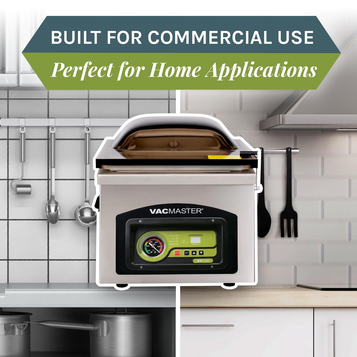 VacMaster VP220 Commercial Chamber Vacuum Sealer for Sous Vide, Liquids, Powders, Food Storage, 110V, Maintenance-Free Air Pump, Industrial Grade Vacuum Packaging Machine with 12.25” seal bar Vacmaster