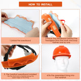 Aolamegs Safe Hard Hat Sweatband- 5PCS Sweat Bands Washable, Hard Hat Liner Replacement, Flame Retardant Cotton Hard Hat Accessories Sweat for Welding Helmet, Construction Hats, Chainsaw Helmet Aolamegs