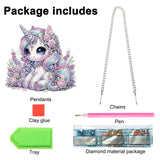 JISHSHAY Diamond Art Hanging Diamond Painting Sun Catchers Gem Art Table Wind Chimes Gem Painting Hanging Pendant Mosaic Kits for Adults Suncatchers Window Hangers with Special Drills Unicorn JISHSHAY