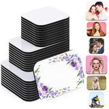 Xuhal 60 Pcs Sublimation Magnet Blanks Sublimation Blank Refrigerator Magnets Products for Kitchen Microwave Oven Office Decor, with 30 Pcs Square Blanks and 30 Pcs Fridge Magnets, 3 Sizes Xuhal