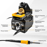 Upgraded Soldering Station Kit - Fast Heating with ESD Safe Design, 5 Replaceable Soldering Iron Tips & 63.5oz Sturdy Construction - for Electronics Repair, DIY & Home Welding Siziviki