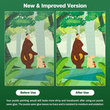 Puzzle Glue, Clear with Sponge Applicator, Quick Dry, Easy to Apply Puzzle Glue and Frame, Puzzle Saver Glue for 1000/1500/3000 Pieces Jigsaw Puzzles Glue 【Total 2 Bottles - 240ML（8oz）】 GRLELOU