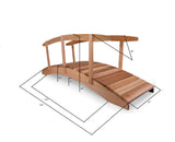 All Things Cedar FB144-R Garden Bridge with Side Rails |12-Ft Cedar Wood Bridge for Gardens, Backyards & Streams | Easy to Assemble & Made from Untreated Western Red Cedar |142x38x38 All Things Cedar