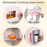 SainSmart Jr. Wooden Play Kitchen for Kids - Interactive Toy Kitchen Set with Storage & Features, Ideal Gift for Ages 3+ SainSmart Jr.