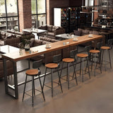 Farmhouse Modern Solid Wood Bar Table Set - Industrial Dining Room Bar Table, Rectangle Counter Height Dining Table Long Table for Kitchen Coffee Shop,No Stool(70.9" L x 15.7" W x 41.3" H) Fakednss