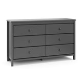 Storkcraft Alpine 6 Drawer Double Dresser (Gray) – GREENGUARD Gold Certified, Dresser For Nursery, 6 Drawer Dresser, Kids Dresser, Nursery Dresser Drawer Organizer, Chest of Drawers STORKCRAFT