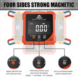 Coobeast Digital Angle Finder Magnetic, Rechargeable Digital Angle Gauge, Mini Protractor Angle Finder Measuring Tool for Woodworking Tablesaw(Laser Level is Class II, Output<5mW), Gift for Men coobeast