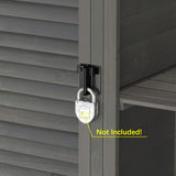 GDLF Potting Bench Table Large Garden Outdoor Work Bench Metal Tabletop Workstation with Storage Cabinet Shelf Dark Grey GDLF