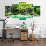 Art Acoustic Panels Of Beautiful Waterfall In Garden At Ratchaburi ProvinceThailand Decorative Sound Absorbing Wall Panel Noise Canceling Soundproof Padding For Home & Office, 10 Pack KEDCOUOREIL