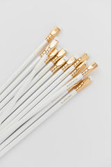 Blackwing Pearl Pencils - 12 Count, Incense-cedar, Premium Japanese Graphite, Pearlescent White, Balanced Lead, Great for Journaling and Writing Blackwing