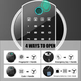 Omethey Gun Safe, 3-5 Gun Biometric Fingerprint Rifle Safe, Gun Safes for Home Rifle and Pistols with LCD Screen Keypad and Silent Mode, Rifle Gun Safe Omethey