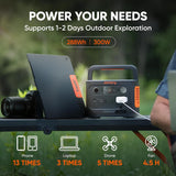 Jackery Explorer 300 Plus Portable Power Station, 288Wh Backup LiFePO4 Battery, 300W AC Outlet, 3.75 KG Solar Generator for RV, Outdoors, Camping, Traveling, and Emergencies (Solar Panel Optional) Jackery