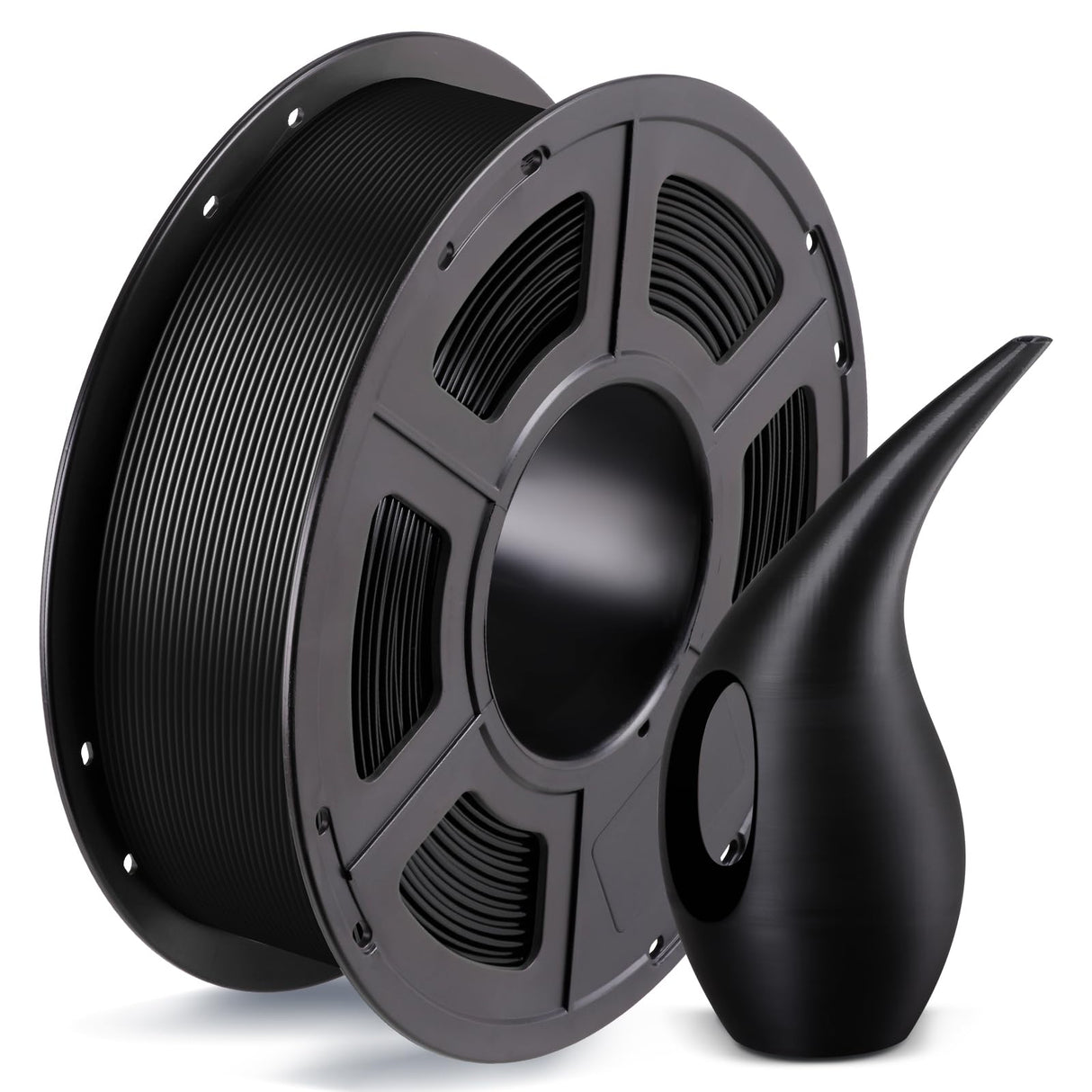 ANYCUBIC PETG Filament 1.75mm, 3D Printer Filament, Dimensional Accuracy +/- 0.02mm, Exceptional Toughness and Long-Lasting Print with Most FDM 3D Printers, 1KG Spool, Black ANYCUBIC