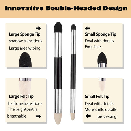 Haojiaho Blending Stump, 9pcs Blending Stumps, Blending Sponge Pens and Sandpaper Pencil Sharpener, Washable & Reusable, Tortillions Paper Art Blenders for Student Artist Charcoal Sketch Drawing Haojiaho